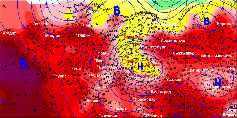 Средняя температура воздуха в июле в норильске. Изолинии температуры. Изолинии давления. Карта жары в России. Изолинии средних температур июля.