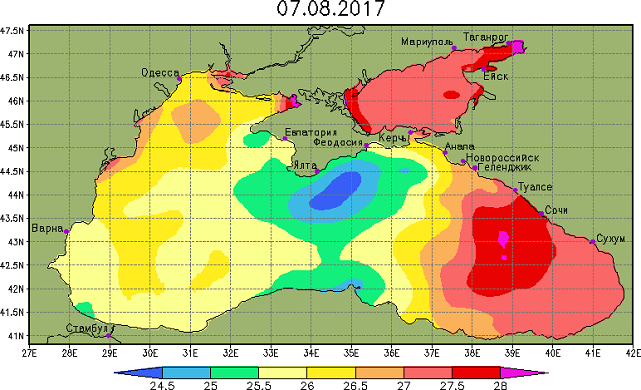 Температура черного моря в апреле
