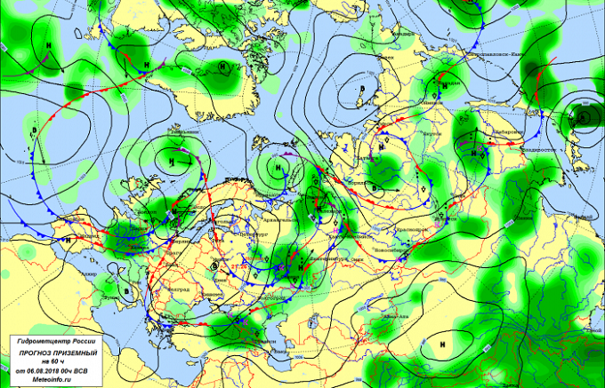 Карта погоды европейской части россии сегодня