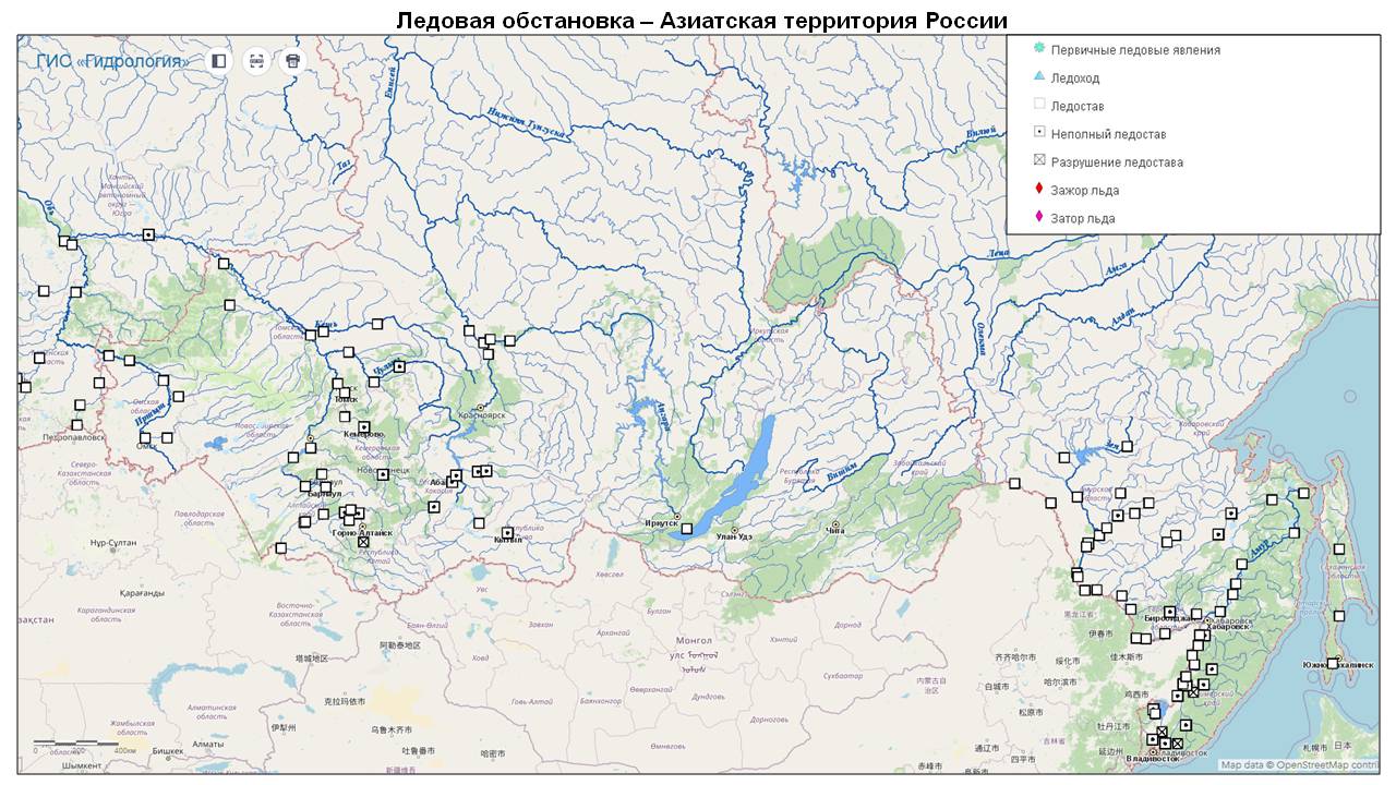 Гидрологическая карта россии онлайн