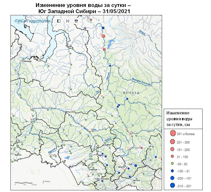 Карта гидропостов россии