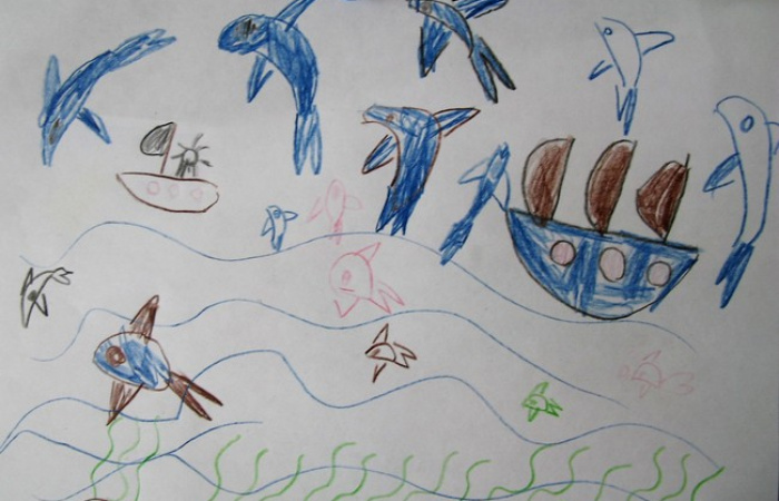 (цветные карандаши), г.  Москва,  5  лет