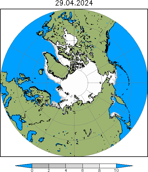 Сплоченность ледового покрова в Арктике